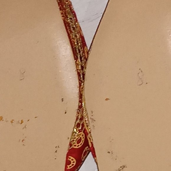 Red and Gold Napoli Velour shoe - Picture 9 of 9